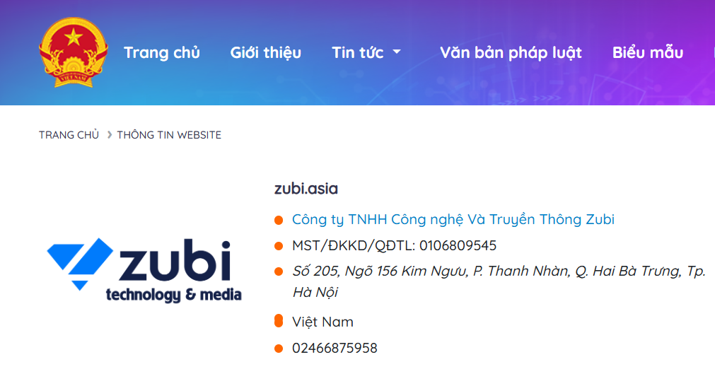 Zubi hoan tat dang ky websiteung dung TMDT tai Cuc Thuong mai dien tu – Bo Cong Thuong