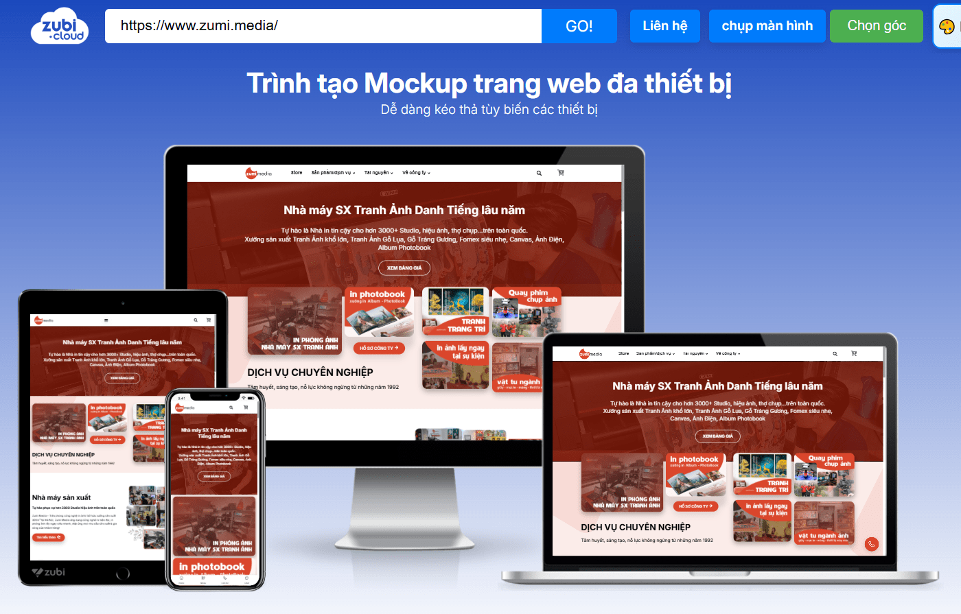 Zubi ra mat Zumi Media – Cong ty Phim Anh In Phong Anh chuyen nghiep hang dau Viet Nam